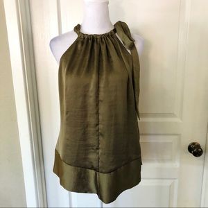 New York and Company olive green blouse